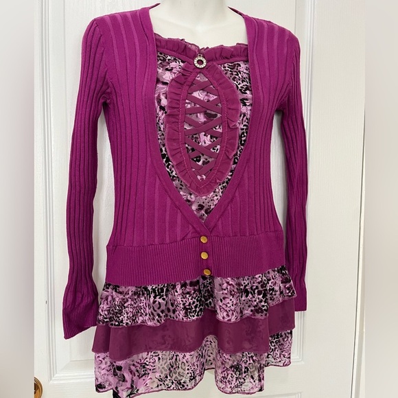 Lavena Longsleeves Top Peplum Lace M/L - Picture 7 of 7